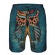 thumbnail image 3 of Balery Owl In Blue Traje de Baño Estilo Hawaiano para Hombre, Shorts de Secado Rápido con Bolsillos-Medium, 3 of 6