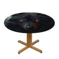 thumbnail image 3 of WYYP Wolf Fantasy Character Round Tablecloth Washable for Home Kitchen Outdoor Decoration 100% Polyester Fiber Full Width Single-Sided Printing White, 3 of 8