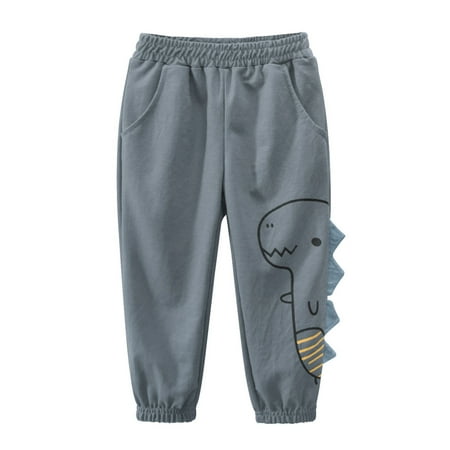 

Fashion Teenage Childs Pants Toddler Kids Baby Boys Cotton Pull On Sweat Pants Dinosaur Elastic Basic Long Pants Joggers Sweatpants