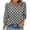 Gray, variant on EchfiProm Womens Tops Crew Neck Relaxed Fit T-Shirts 3/4 Sleeve Black Pullover Polka Dot for Women