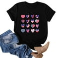 thumbnail image 4 of Duqingm 250th Anniversary Usa Shirt 250th Anniversary America Flag Heart 251 Year Women Girls T-Shirt Black,XL, 4 of 5