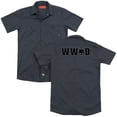 thumbnail image 1 of Batman Wwbd Mask (Back Print) Adult Work Shirt Charcoal, 1 of 3