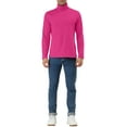 thumbnail image 2 of INSPIRE CHIC Men's Sweaters Pullover Turtle Neck Long Sleeve Stretchy Slim Fit Tops 42 Deep Pink, 2 of 7