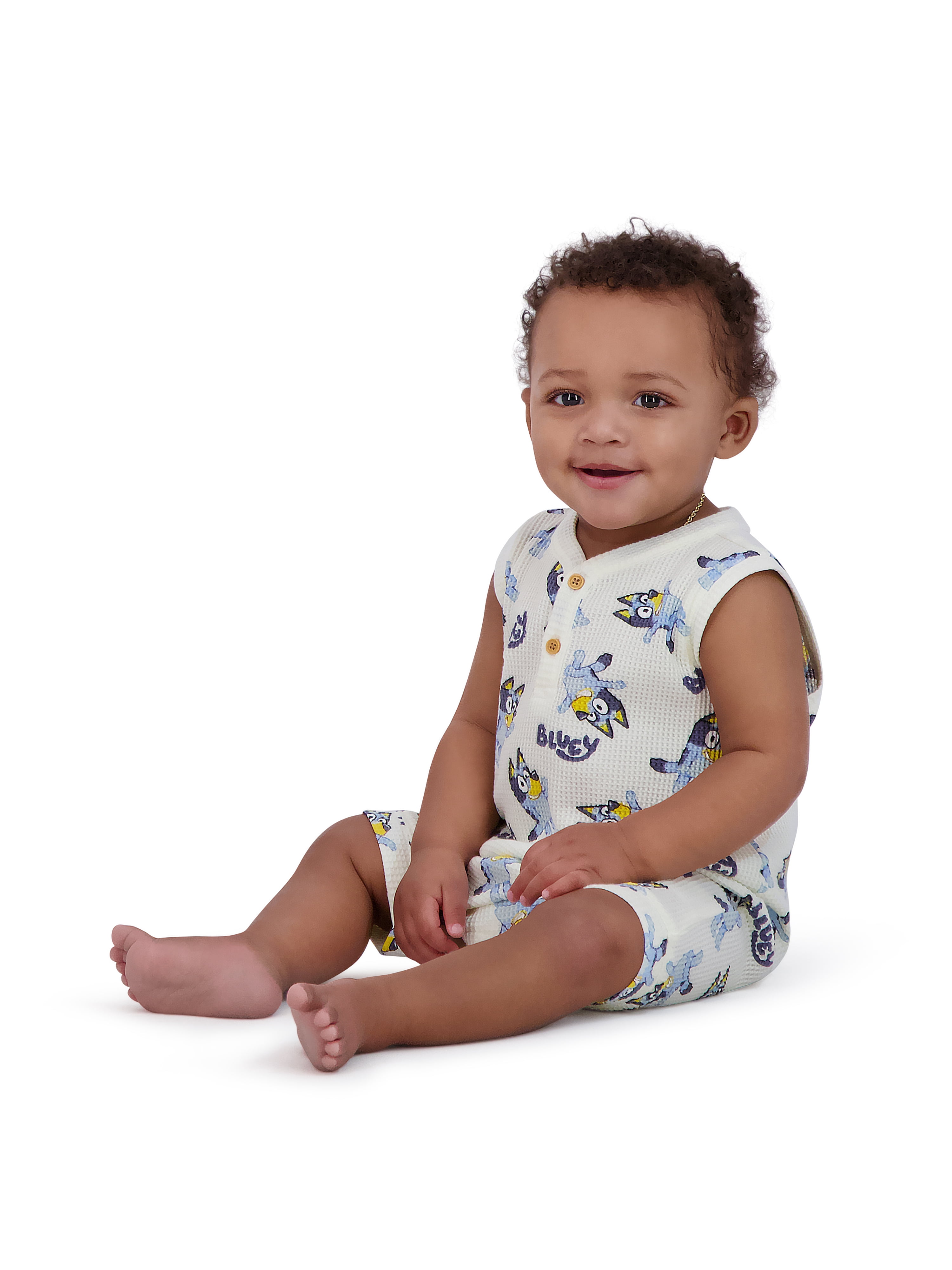 Bluey Baby Boy 2 Pack Rompers, Sizes 0/3 Months-24 Months