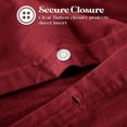 thumbnail image 4 of Superior Cotton Flannel Solid Duvet Cover Set, Full/Queen, Burgundy, 4 of 10