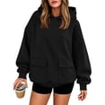thumbnail image 5 of SYwaren Plus Size Hoodie for Women Pullover Sweatshirt Long Sleeve Casual Solid Color Dual Flap Pockets Fall Winter Tops, 5 of 8