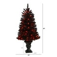 thumbnail image 3 of Nearly Natural 4' Black Halloween Artificial Christmas Tree in Urn Prelit 100 Orange LED Lights, 3 of 11