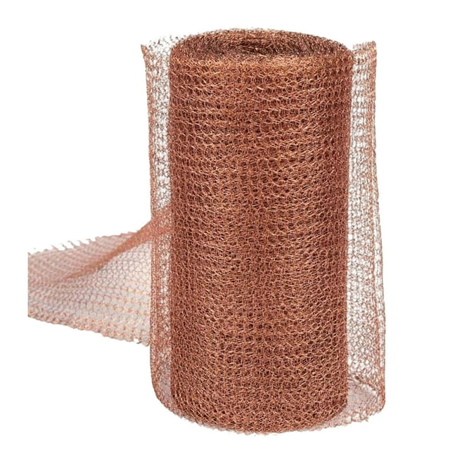 Strainers, Garden Pest Control Filter 127Mm*10M - Dienrx Copper Mesh 5 Inch X 35Ft Rustproof Copper Wool Blend Diy Hole Filler Tool for Mice, 1 Roll of Garden Pest Filter