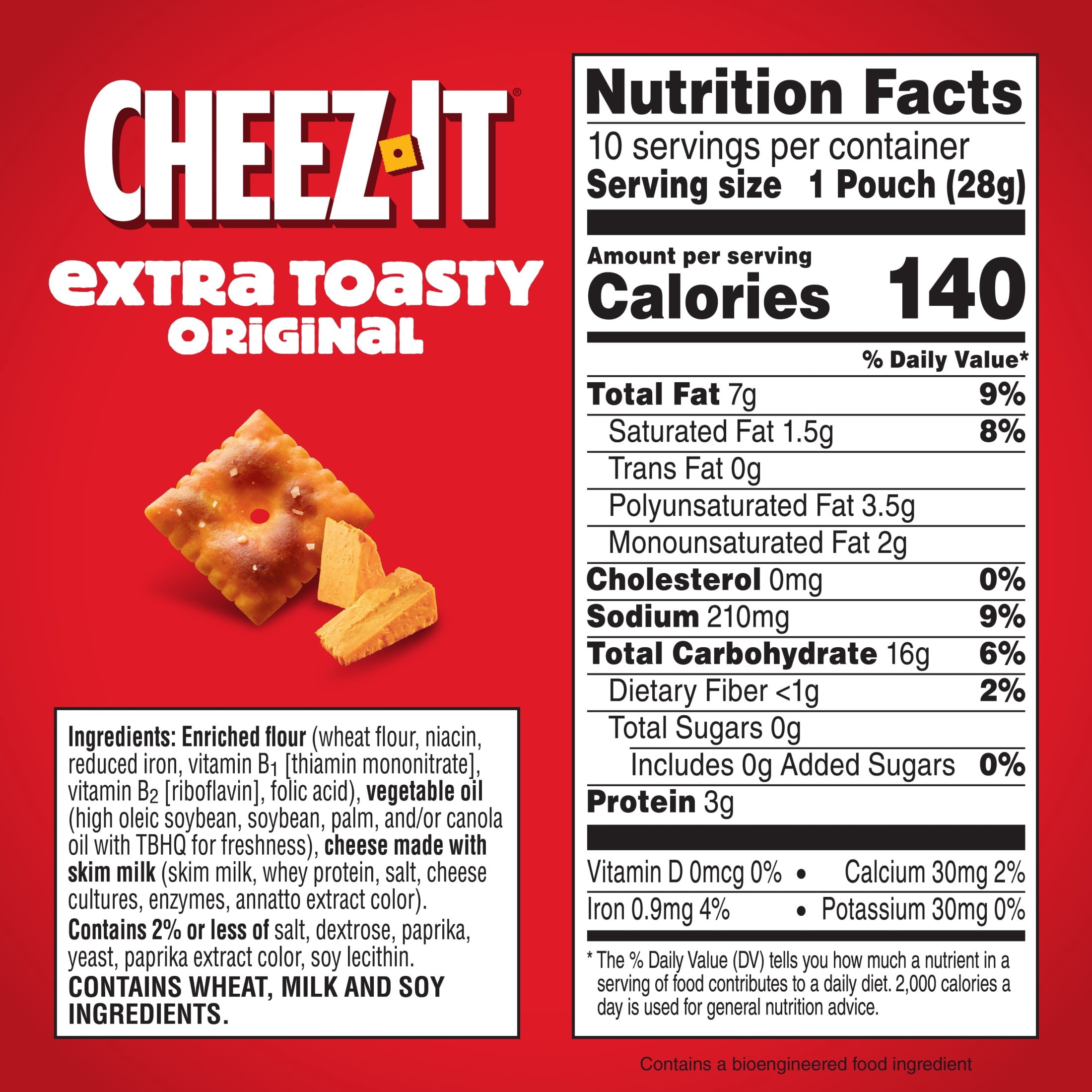 Cheez-It Extra Toasty Cheddar Jack Cheese Crackers, Baked Snack Crackers, 12.4 oz (Pack of 8)