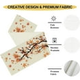 thumbnail image 5 of Fall Leaf Table Runner, Rustic Harvest Autumn Orange Watercolor Maple Leaf Thanksgiving Farmhouse Retro Coffee Table Center Decor for Family Kitchen Outdoor Party Holiday Table Decorations, 13"x108", 5 of 6