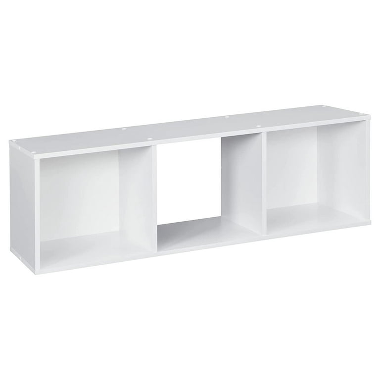 ClosetMaid 44 in. H x 16 in. W x 14 in. D White Wood Look 3-Cube Storage  Organizer 1107 - The Home Depot