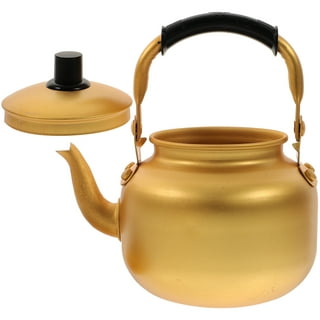 IKASEFU 85 OZ / 2.5 Liter Yellow Teapot Stove Top Whistling Tea Kettle  Stainless Steel Electric Tea Kettle Modern Tea Pots with Wood Pattern  Handle Induction Universal Base for Restaurant Family - Yahoo Shopping