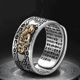 thumbnail image 2 of Feng Shui Pixiu Mani Mantra Protection Wealth Ring Amulet Wealth Lucky Open Adjustable Ring Buddhist, 2 of 5