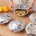 thumbnail image 2 of Pop-Up Tin Foil Food Insulation Cover, Adjustable Food Storage Covers Oil-Resistant and Easy to Clean, Reusable Aluminum Foil Food Covers with Elastic Edges for Kitchen Bowls, Pots, Containers (30), 2 of 10
