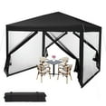 thumbnail image 2 of 10' x 10' Heavy Duty Pop Up Canopy with Mosquito Net, Instant Outdoor Shelter Large Canopy Tent for Outside, Gazebo with Mesh Sidewalls for Party, Backyard, Camping, 2 of 7