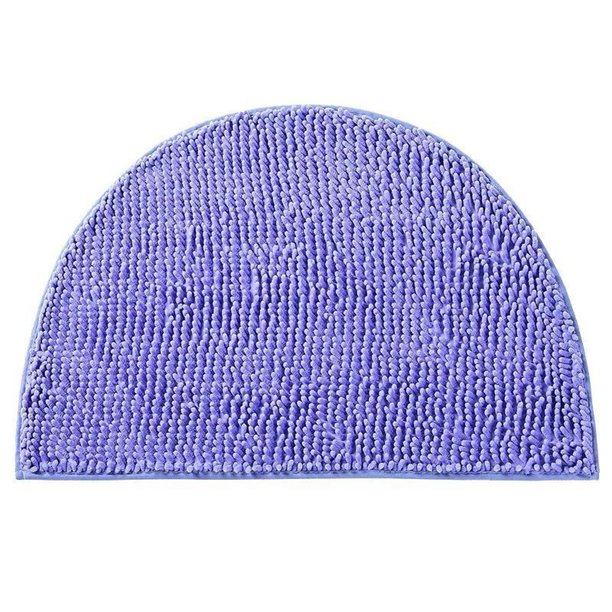 Alfombra de baño gruesa, suave, absorbente, antideslizante, peluda, para dormitorio, alfombrillas de baño de medio círculo, lavables, de secado rápido, para ducha