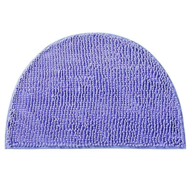 Alfombra de baño gruesa, suave, absorbente, antideslizante, peluda, para dormitorio, alfombrillas de baño de medio círculo, lavables, de secado rápido, para ducha