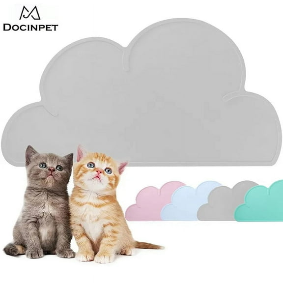 Pet Food Mats–Dog Cat Feeding Mat Top Grade Cloud Silicone Pad Anti-Slip Waterproof Anti-Slip Bowl Placemat