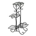 thumbnail image 6 of Flower Pot Holder, 4 Potted Square Flower Metal Shelves Plant Pot Stand Decoration Black, 6 of 8