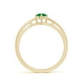 thumbnail image 2 of Angara Natural 0.24 Ct. Emerald Solitaire Ring in 14K Yellow Gold for Women (Ring Size: 3), 2 of 9
