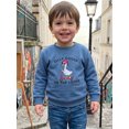 thumbnail image 6 of RUINIXCW Toddler Baby Boy Girl Silly Goose Outfit Infant Baby Girl Boy Fall Sweatshirt Clothes Goose Letters Embroidery Long Sleeve Crew Neck Pullover Tops, 6 of 9