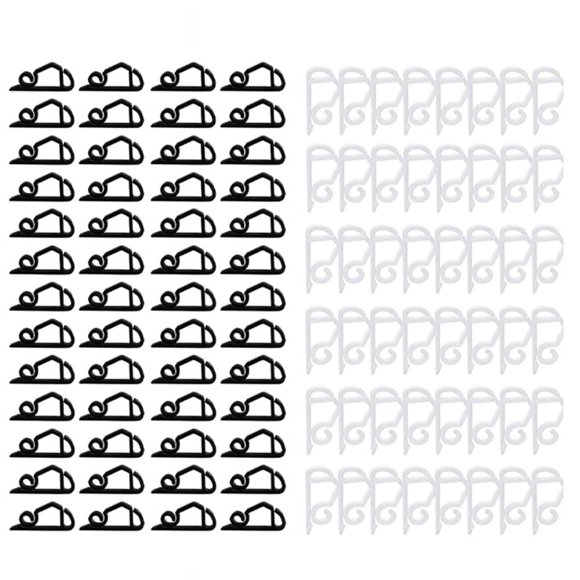 240PCS Christmas Gutter Light Clips Hooks for Hanging Outdoor String Lights for Outside Rope Lights Black White
