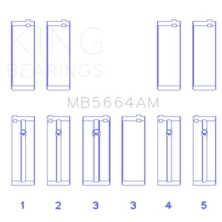 King Engine Bearings MB5664AM Crankshaft Main Bearing Set Fits select: 2002-2018 NISSAN ALTIMA, 2008-2020 NISSAN ROGUE
