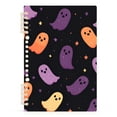 thumbnail image 7 of FORMRS 1-Subject Spiral Notebook 8" x 5" College Ruled 60 Refillable Sheet A5 Hard Cover, 2 Pack, Halloween Purple Ghosts, 7 of 7