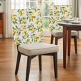 thumbnail image 4 of Lemon Tree Branches Chair Covers Set of 8 Farmhouse Summer White Floral Rustic Linen Chair Back Covers Stretch Removable Washable Slipcovers Protector for Dining Room Kitchen Party Decor, 4 of 9