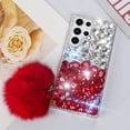 thumbnail image 6 of Compatible with Galaxy S23 Ultra Bling Case Luxury 3D Sparkle Diamond Crystal Rhinestones for Women Girls Glitter Case with Cute Furry Plush Ball Pendant Soft TPU Bumper Shiny Gemstone Cover, 6 of 12