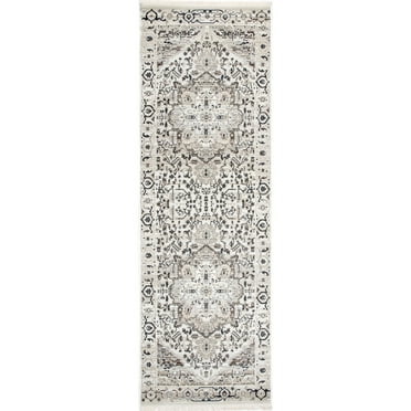 nuLOOM Oliveira Floral Medallion Fringe Runner Rug, 2' x 6', Beige