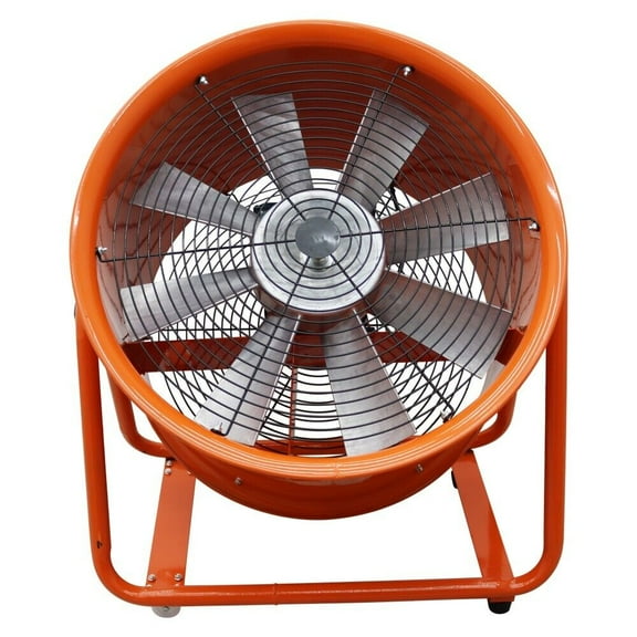 24" Axial Fan Cylinder Pipe Spray Booth Paint Fumes Blower Portable Blower Fan Exhaust Axial Fan 220V
