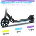 thumbnail image 3 of JOYMOR Electric Scooter, Foldable Electric KickScooter for Kids Ages 6-14, Up to 9.3 MPH, 3 Height Adjustable, LED Display, Colorful Lights, Rear Foot Brake, Safety Vehicle for Boys and Girls, 3 of 9