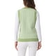 thumbnail image 3 of Suéter sin mangas de cuello redondo de cuadros houndstooth de INSPIRE CHIC para mujer, color verde M, 3 of 5