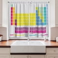thumbnail image 2 of Ambesonne Periodic Table Kitchen Curtains, Colorful Square Look, 55"x30", Multicolor, 2 of 3