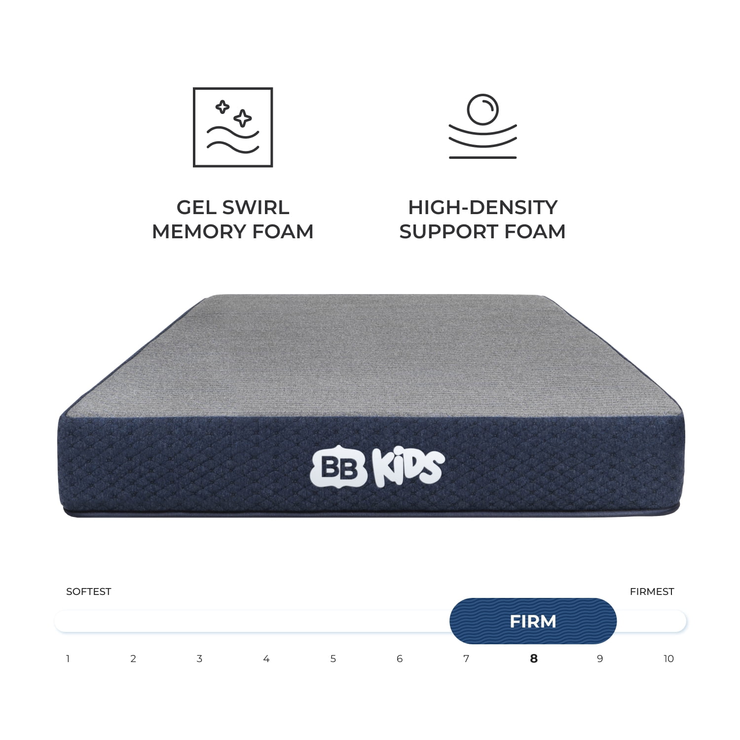 Brooklyn Bedding Kids Mattress with Stain Protection, Full