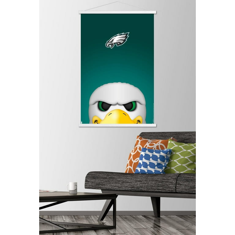 Trends International NFL Philadelphia Eagles - S. Preston Mascot Swoop 20 Framed Wall Poster Prints Barnwood Framed Version 22.375 x 34