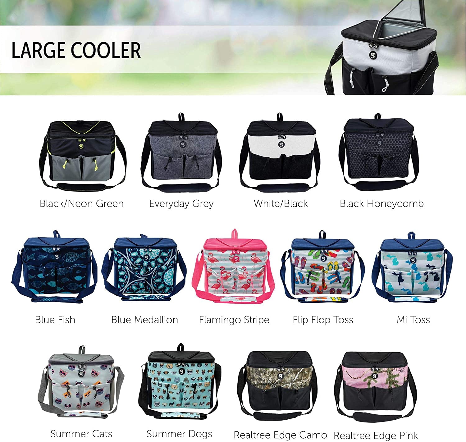 Geckobrands Large 15 Bottle / 24 Can Cooler Everyday Grey