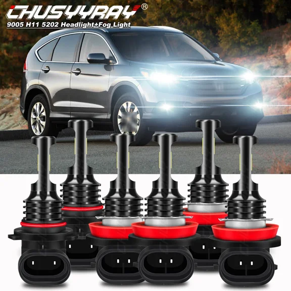 For Honda CR-V CRV 2015-2020 Front LED Headlight Hi Low Beam Fog Light Bulb Kits