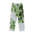thumbnail image 4 of Balery Men'S Watercolor Green Leaves Pants,Sleepwear Pants,Pajama Pants,Pj Bottoms Drawstring And Pockets-Small, 4 of 9