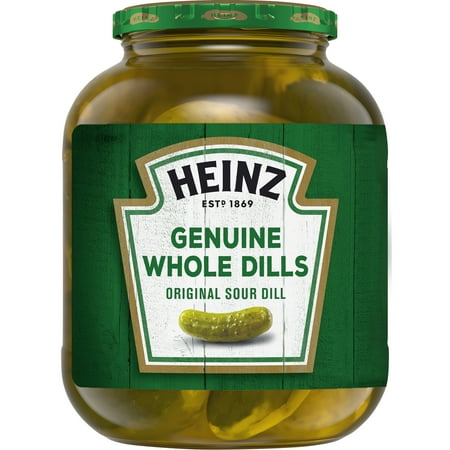 Heinz Genuine Whole Original Sour Dill Pickles, 46 fl oz Jar