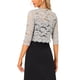 thumbnail image 3 of INSPIRAR CHIC Cárdigan de Encaje Floral para Mujeres con Mangas 3/4, Top Transparente en Gris Medio XS, 3 of 6