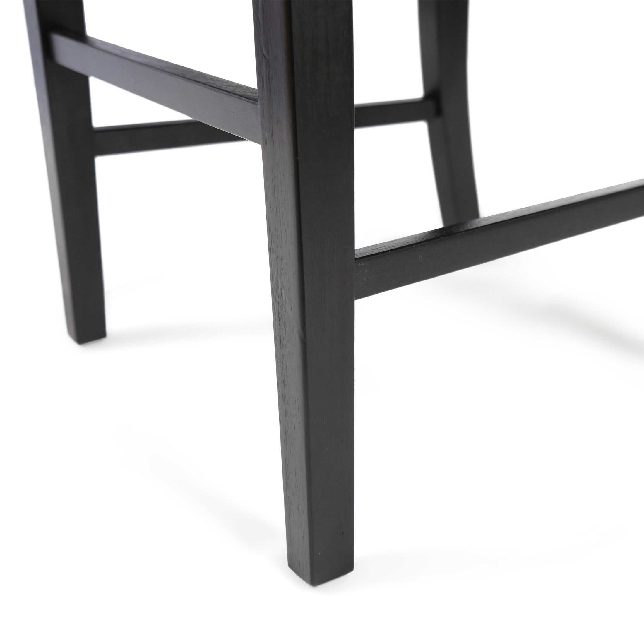 Bono Acacia Wood Dining Chairs, Set of 2, Black/Walnut