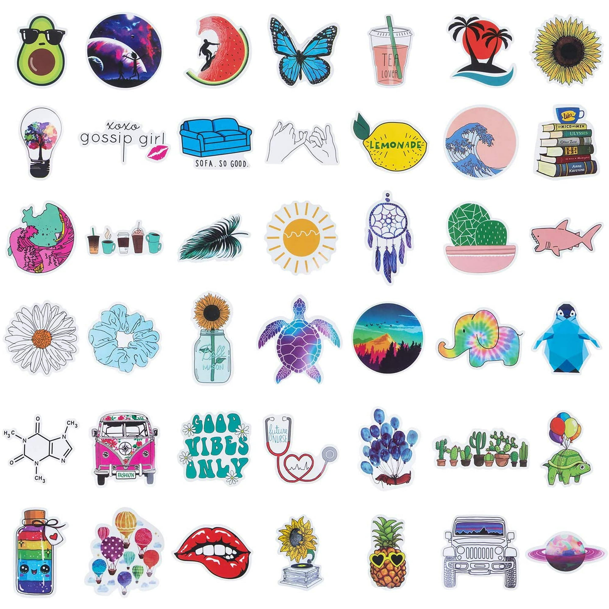 roberly vsco stickers for water bottles 50 pack laptop stickers aesthetic waterproof trendy stickers for skateboard walmart canada