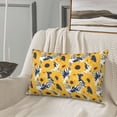 thumbnail image 5 of Pofeuu Blue Striped Sunflower Print Polyester Microfiber Plush Pillowcases, Super Soft and Cozy Pillow Case Covers with Envelop Closure（Pillow core not included）-20"x30", 5 of 6