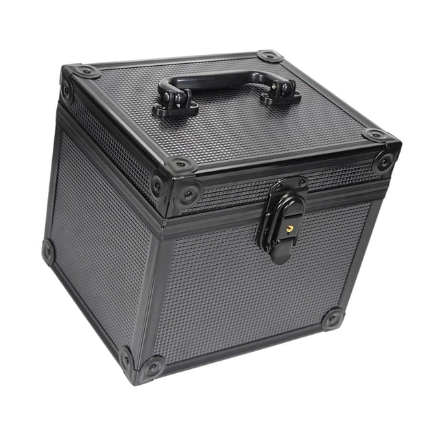 Estuche rígido para tarjetas coleccionables, resistente al agua, tipo maleta, estuche para guardar tarjetas, coleccionable para tarjetas de béisbol negro