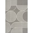 thumbnail image 3 of JONATHAN Y SCANDINAVIAN 8 x 10 Area Rug, Nordby Geometric Arch Striped - Gray/Cream, SCN104C-8, 3 of 8