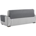thumbnail image 4 of Gray Sofa Cover Protector, Size 3 Seater. Reversible Quilted Cover, 4 of 5