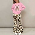 thumbnail image 7 of WAVSUF Girls Graphic Sets 2 Piece Long Sleeve Sweatshirt and Flare Leg Pants Fall Breathable Casual Clothes 5, 7 of 7
