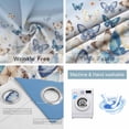 thumbnail image 6 of Blackout Curtains for Bedroom, Blue Ombre Butterfly Room Darkening Window Drapes for Living Room, Pastoral Farmhouse Butterflies Thermal Insulated Grommet Curtains, 27.5x39 inch, 2 Panels, 6 of 9
